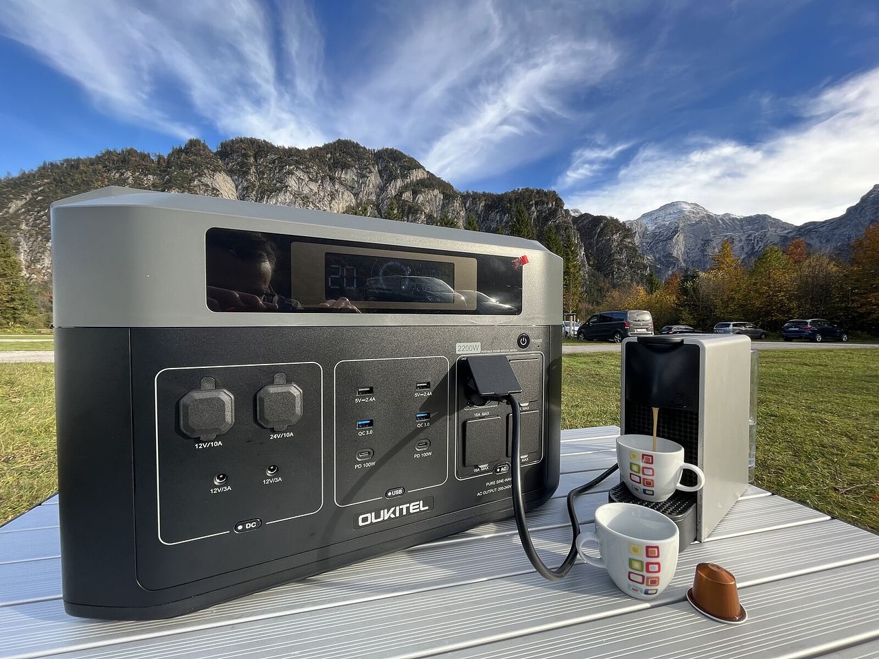 Planta de energía solar con Powerstation Oukitel